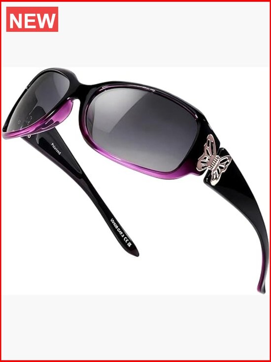 Women\'s Polarized Butterfly Sunglasses UV400 Protection Retro Shades 2 Pack Sunier Polarized Oversized Vintage Butterfly Sunglasses  main image 3